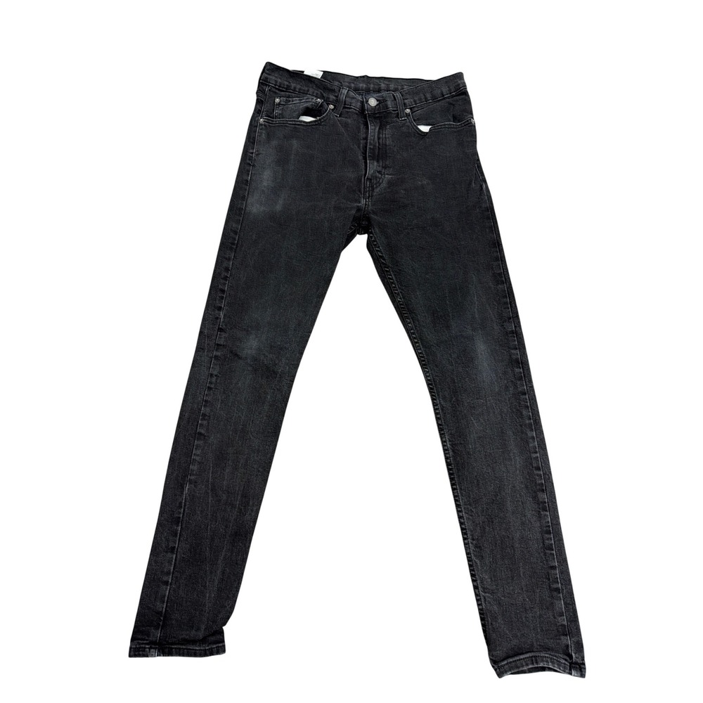 Levis 512 Slim Taper Jeans Mens 34x34 Washed Black Denim Pants 28833-0287